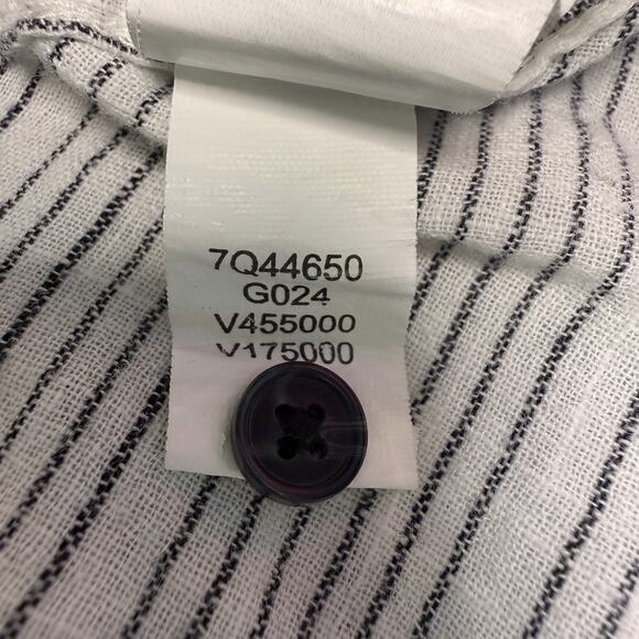 Lucky Brand Women's Cotton Blend Striped Shirt Size 1X Oversized Minimalist Boho - Picture 8 of 8